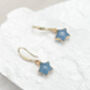 Agate Star Earrings Real 18k Gold Plated, thumbnail 3 of 3