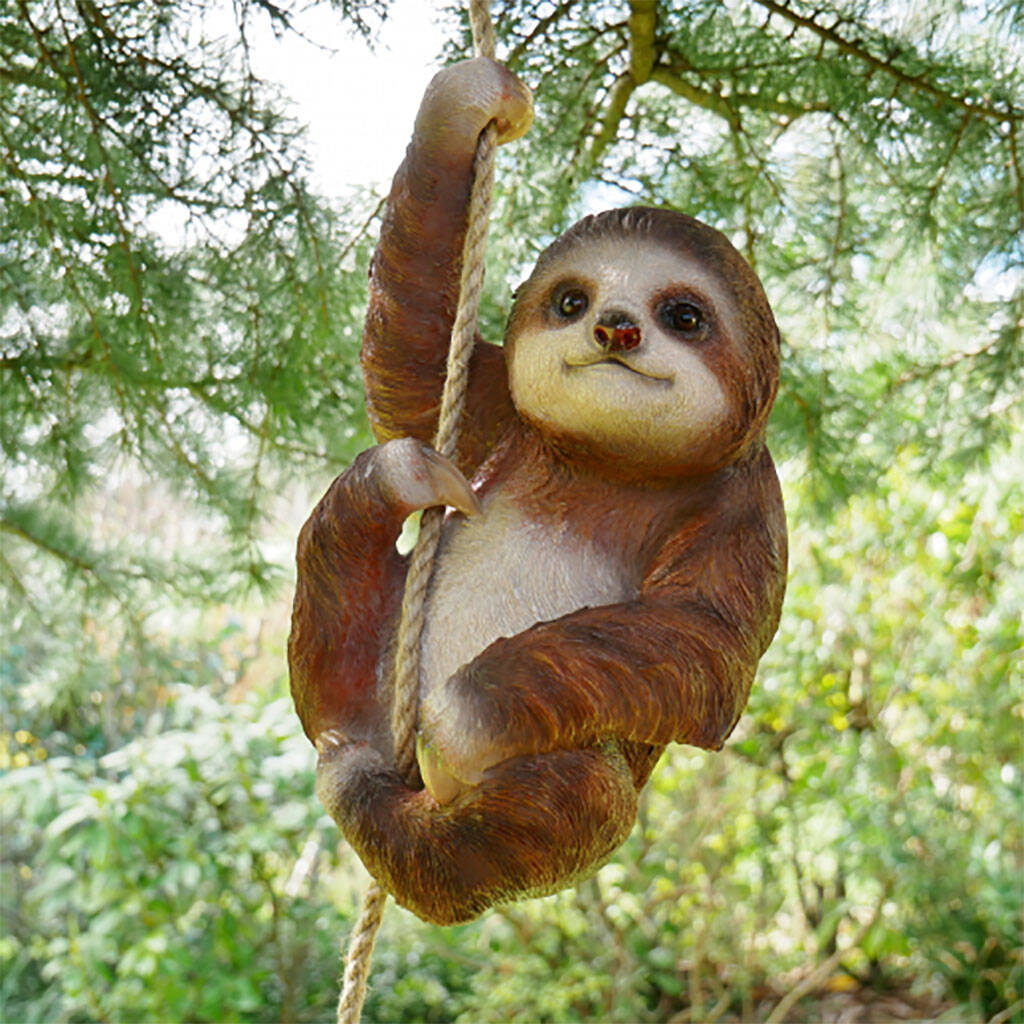 Hanging Sloth Garden Ornament By Dibor | notonthehighstreet.com