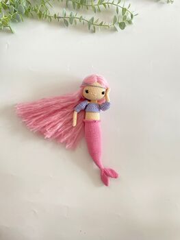 Handmade Crochet Mermaid Doll, 7 of 7
