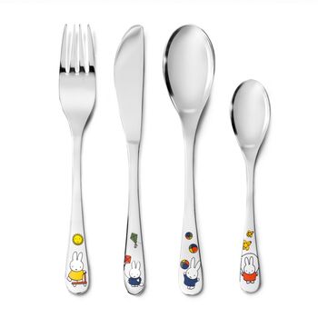 Miffy Four Piece Childrens Cutlery Set Stainless Steel, 3 of 11