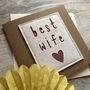 Best Wife Felt Anniversary/Birthday Card, thumbnail 1 of 2