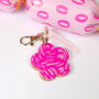 Pink Flower Mirror Keyring, thumbnail 3 of 7