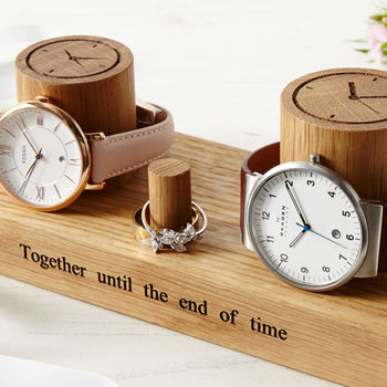 Personalised Couple's Wooden Jewellery Stand, 5 of 6
