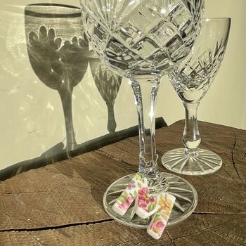 Porcelain Letter Wine Glass Charms, 2 of 9