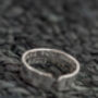 I Love You More Mens Adjustable Sterling Silver Ring, thumbnail 1 of 3