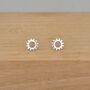 Sterling Silver Open Sunshine Stud Earrings, thumbnail 1 of 2