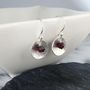 Garnet And Sterling Silver Disc Earrings, thumbnail 1 of 5