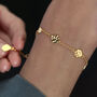 18ct Gold Plated Hammered Disc Bracelet, thumbnail 1 of 7