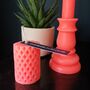Patterned Pillar Coloured Candle In Eco Soy Wax, thumbnail 4 of 5
