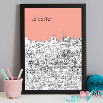 Personalised Leicester Print, 4 of 9