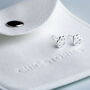 Sterling Silver Paw Print Stud Earrings, thumbnail 5 of 6