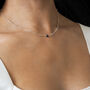 September Birthstone Sapphire Sterling Silver Necklace, thumbnail 1 of 4