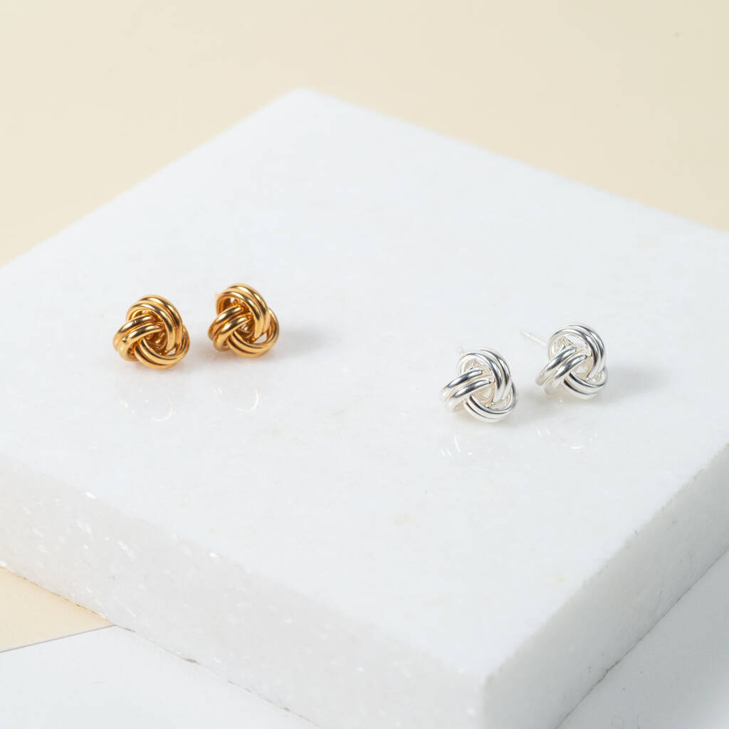 Onslow Double Knot Stud Earrings By Auree Jewellery