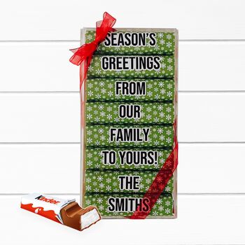 Christmas Wishes Personalised Kinder Chocolate Gift, 3 of 10