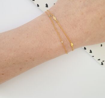 Leni 18k Gold Vermeil Delicate Bracelet, 3 of 4