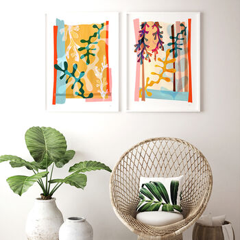 Abstract Seaweed Prints Set Of Three, 5 of 10