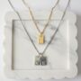 Personalised Initial Tag Necklace Tarnish Resistant, thumbnail 3 of 4