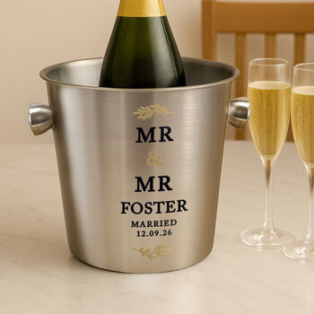 Personalised Anniversary Ice Bucket For Couple, 3 of 4