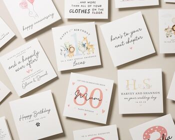 Personalised Stocking Christmas Card For Special Couple, 6 of 7