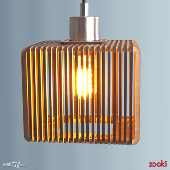 Zooki 21 'Vor' Wooden Pendant Light, 5 of 11