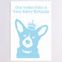 Personalised Corgi Birthday Card, thumbnail 3 of 6