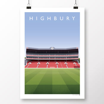 Arsenal Fc Highbury Clock End Poster, 2 of 7