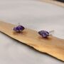 Sterling Silver Amethyst Purple Marquise Stud Earrings, thumbnail 2 of 9