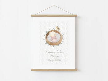Welcome New Baby Girl Print, 3 of 3
