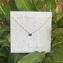Poppy Red Flower Solitaire Pendant Necklace, thumbnail 3 of 4