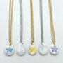 Personalised Necklace Double Sided With Forgetmenot And Letters, thumbnail 2 of 10