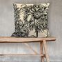 Antique White Velvet Poppy Cushion, thumbnail 1 of 7