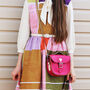 Pink Heart Small Leather Satchel Bag, thumbnail 1 of 5