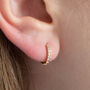 Classic Cz Sparkle Huggie Hoops, thumbnail 1 of 4