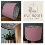 Constance Dog Rose Pink Tweed Floral Lined Lampshade, thumbnail 9 of 9