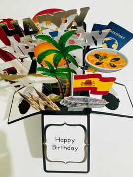 Barcelona Themed 3D Birthday Card, 3 of 7