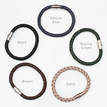 Men's Infinity Symbol Leather Bracelet, 4 of 7
