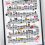 80th Birthday Personalised Print The Road To 80, thumbnail 6 of 8