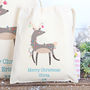 Personalised Christmas Reindeer Cotton Bags, thumbnail 4 of 5