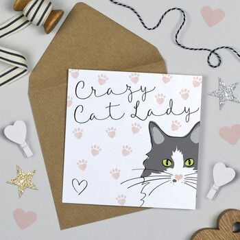 Crazy Cat Lady Card, Multiple Cat Designs, 3 of 9