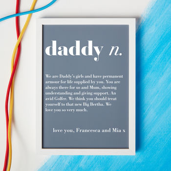Personalised Dad Or Daddy Dictionary Print, 2 of 6