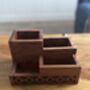 Desk Caddy, Indian Rosewood Desk Organiser, thumbnail 3 of 11