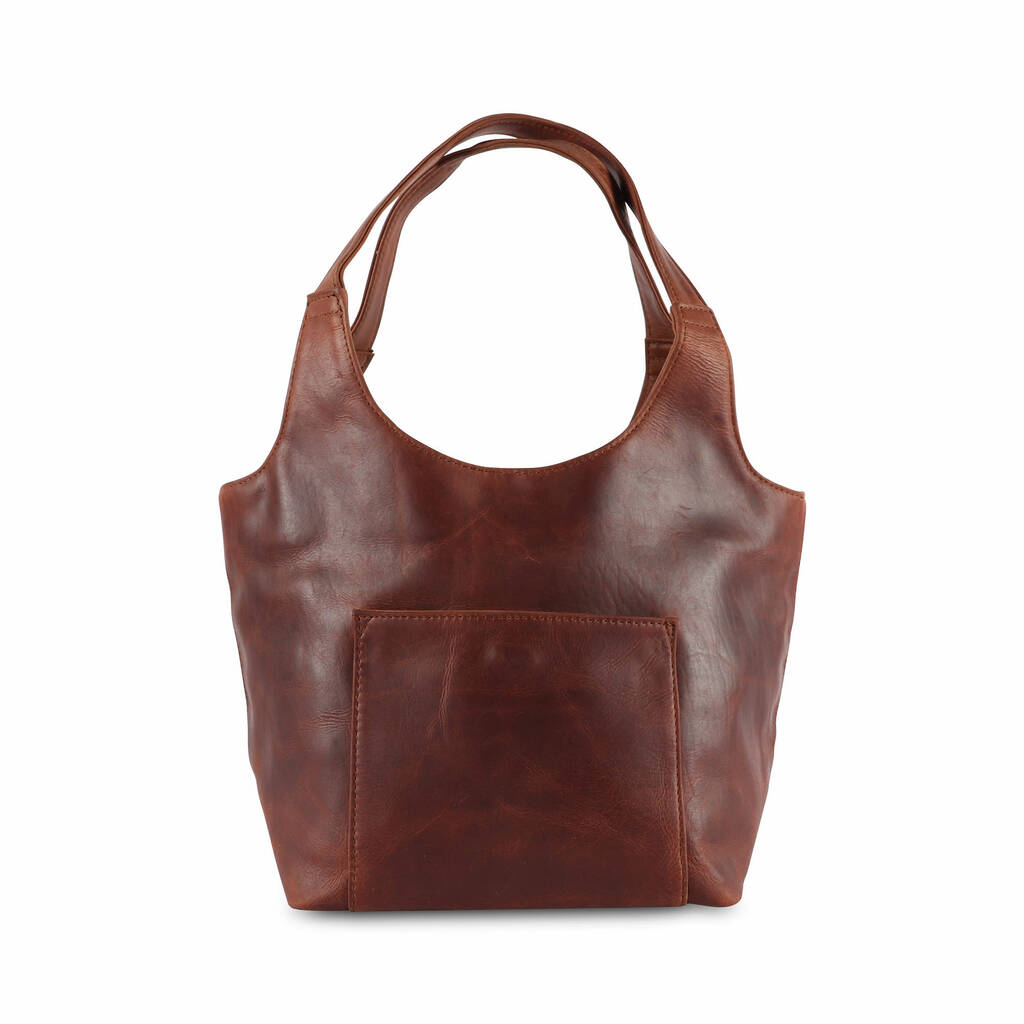 Leather Shoulder Bag With Slip Pocket By The Leather Store ...