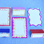 Recycled Wiggly Line Menu And Place Card Set, thumbnail 8 of 12