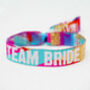 Team Bride Multicoloured Hen Party Wristbands, thumbnail 8 of 10