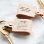 Personalised Never Forget Date Leather Keyring, thumbnail 4 of 6