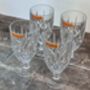 Set Of Four Crystal Cut Iced Beverage Glasses, thumbnail 1 of 4