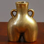 G Decor Antique Brass Styled Ceramic Female Shaped Vase, thumbnail 3 of 6