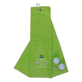 It Takes A Lot Of Balls Novelty Golf Towel, 8 of 12