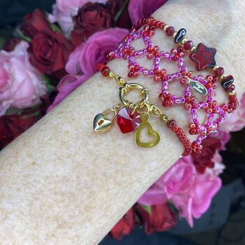 Red And Gold Clasp Charm Bracelet, 6 of 11