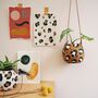 Leopard Print Round Hanging Plant Pots, thumbnail 1 of 10